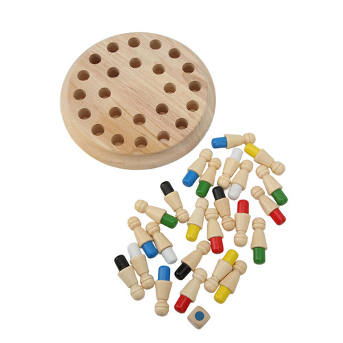 Memory Matchstick Chess Wooden Educational Intelligent Memory Chess Board Game for Kids Family